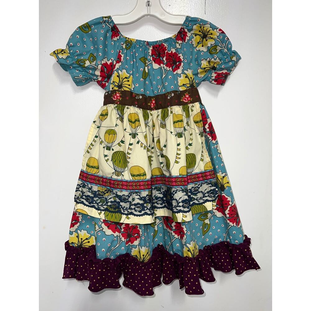 Matilda Jane Paint by Numbers Homegrown Peasant Dress 6 EUC